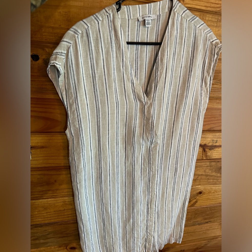 Linen Dress - Pure Navy
